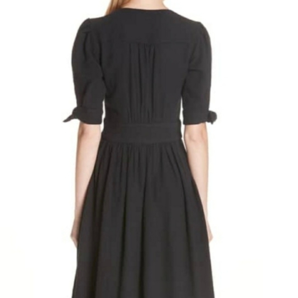 Free People Black Midi Button-Front Dress - Picture 6 of 14